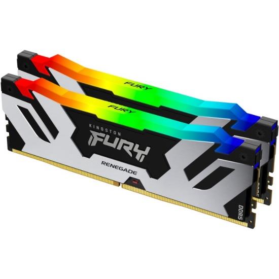 Memory Module KINGSTON Fury Gaming DDR5 Общий объём памяти 32Гб Module capacity 16Гб Количество 2 6400 МГц Радиатор Множитель частоты шины 32 1.4 В серый KF564C32RSK2-32