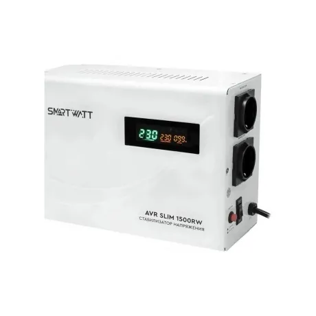Стабилизатор напряжения Smartwatt AVR Slim 1500RW 1500ВА белый в Санкт-Петербурге
