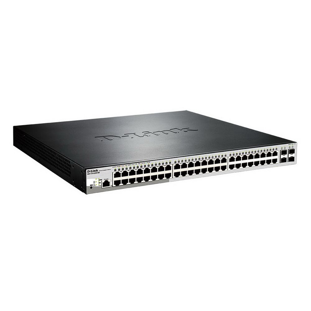 Коммутатор D-Link DGS-1210-52MP/ME/B2A, PROJ L2 Managed Switch with 48 10/100/1000Base-T ports and 4 1000Base-X SFP ports (8 PoE ports 802.3af/802.3at (30 W), 40 PoE ports 802.3af (15,4 W), PoE Budget 370 W).1 (DGS-1210-52MP/ME/B2A)