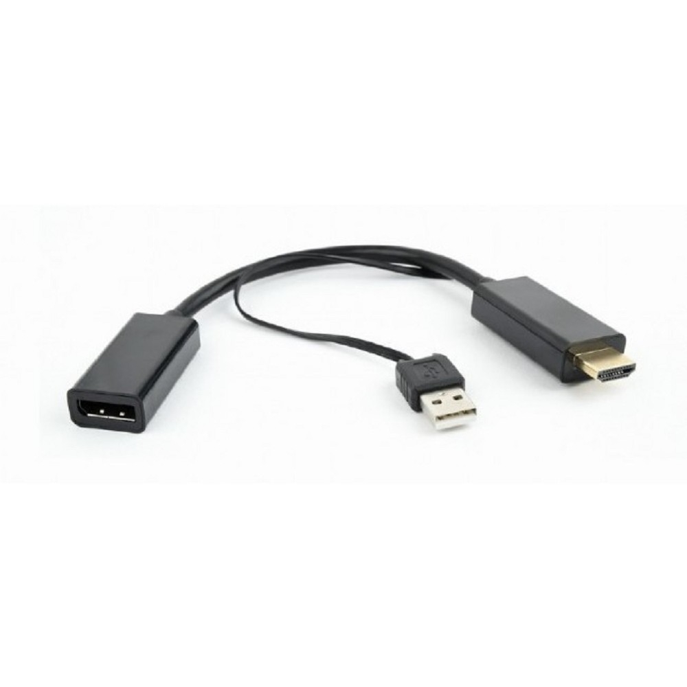 Cablexpert Конвертер HDMI->DisplayPort HD19M+USBxHD20F, черный (DSC-HDMI-DP)
