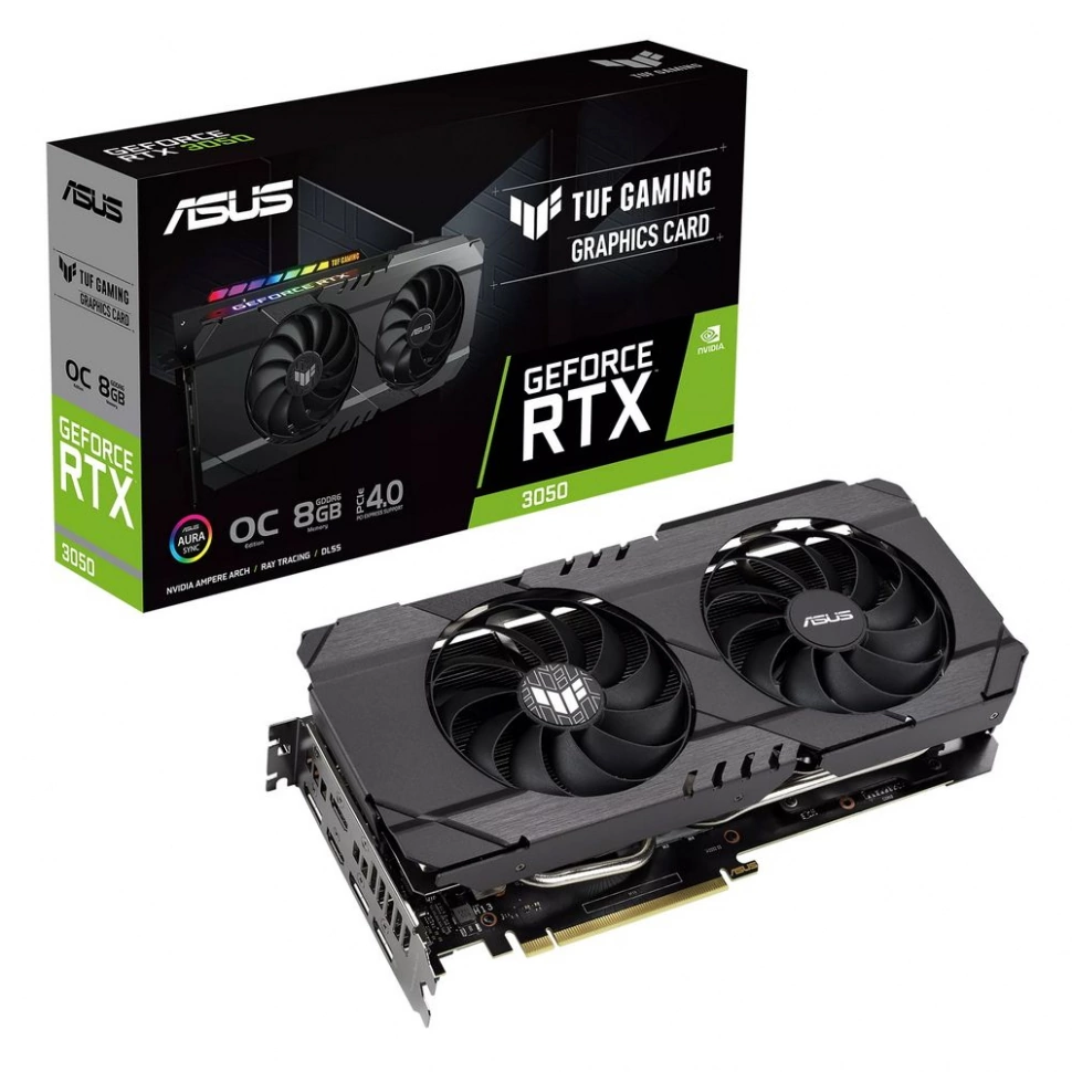 Видеокарта Asus TUF-RTX3050-O8G-GAMING (90YV0HM4-M0NA00)