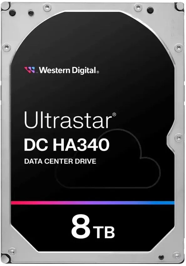 Жесткий диск HDD WD SATA Server 8Tb Ultrastar DC HA340 7200 6Gb/s 256MB 1 year warranty (replacement HUS728T8TALE6L4, HUH721008ALE604)