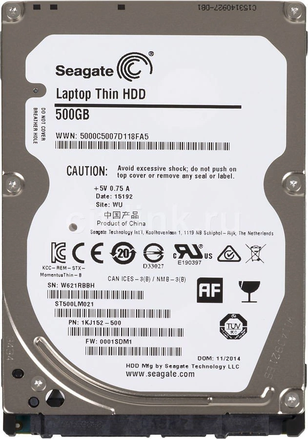 Жёсткий диск Seagate ST500LM021
