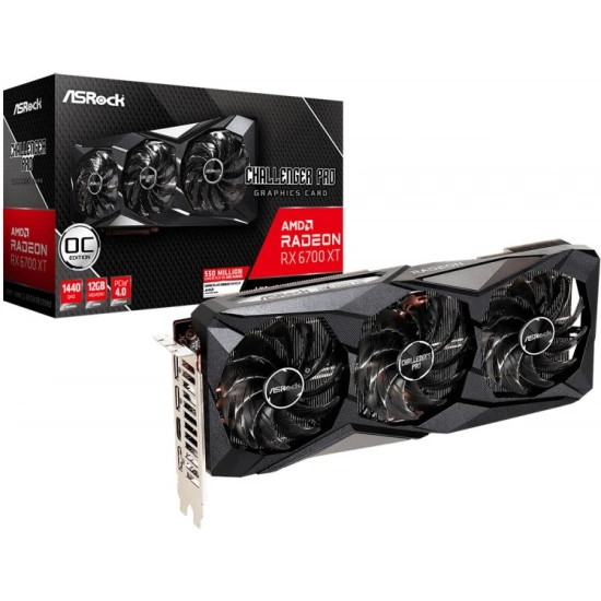 Видеокарта ASRock AMD Radeon RX 6700 XT Challenger Pro OC (RX6700XT CLP 12GO)