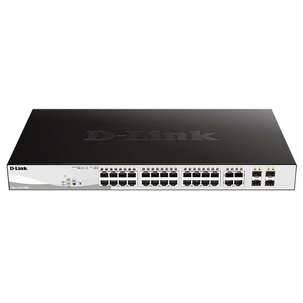 Коммутатор D-Link DGS-1210-28MP/FL1A 24G 24PoE 370W управляемый