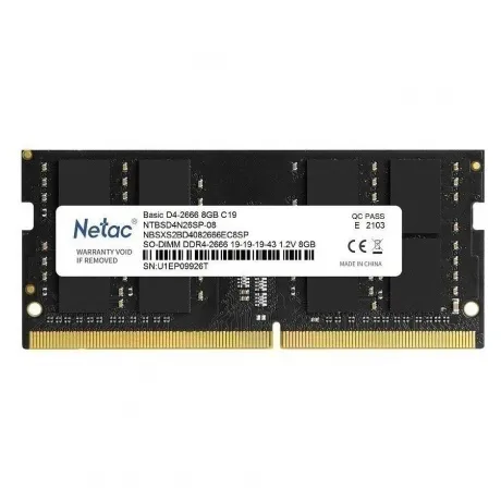 Память оперативная DDR4 Netac 8Gb 2666Mhz (NTBSD4N26SP-08) в Санкт-Петербурге