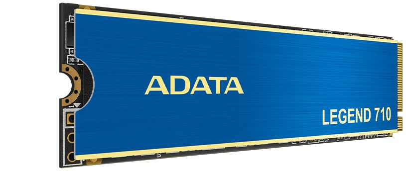 M.2 2280 256GB ADATA LEGEND 710 Client SSD [ALEG-710-256GCS] PCIe Gen3x4 with NVMe, 2400/1000, IOPS 90/150K, MTBF 1.5M, 3D NAND, 130TBW, 0,23DWPD, Heat Sink