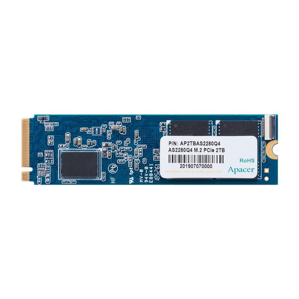 Твердотельный накопитель Apacer SSD AS2280Q4U 1TB M.2 2280 PCIe Gen4x4, R7300/W6000 Mb/s, 3D NAND, MTBF 1.6M, NVMe, 750TBW, Retail, 5 years (AP1TBAS2280Q4U-1) (AP1TBAS2280Q4U-1)
