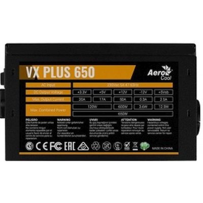 Блок питания AeroCool 650W VX-650 Plus
