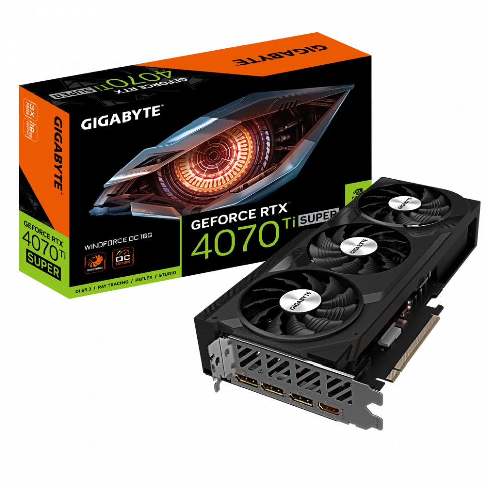 Видеокарта GigabyteNVIDIA GeForce RTX 4070TI Super (GV-N407TSGAMING OC-16GD)