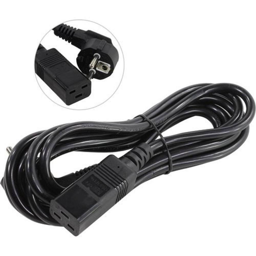 Exegate EP280670RUS Кабель питания ExeGate Power PC19-3P (Евровилка Schuko->С19) VDE-250V-3*1.5mm2, медь, черный, 16А, 3м.