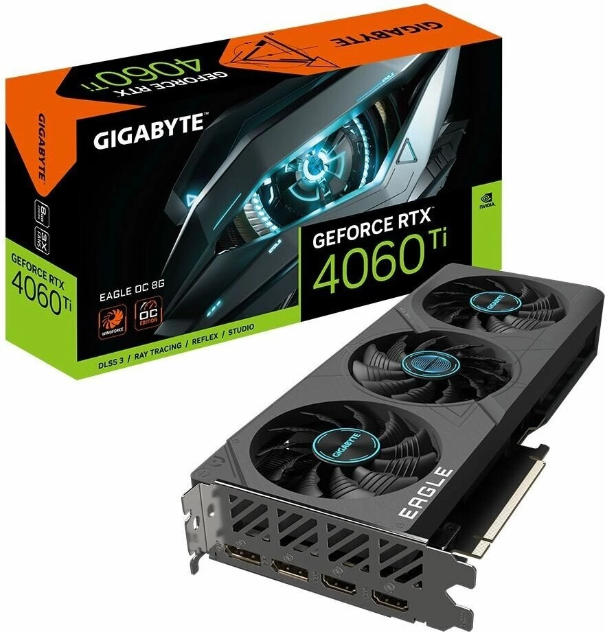 Видеокарта Gigabyte GeForce RTX 4060 Ti EAGLE OC (GV-N406TEAGLE OC-8GD)