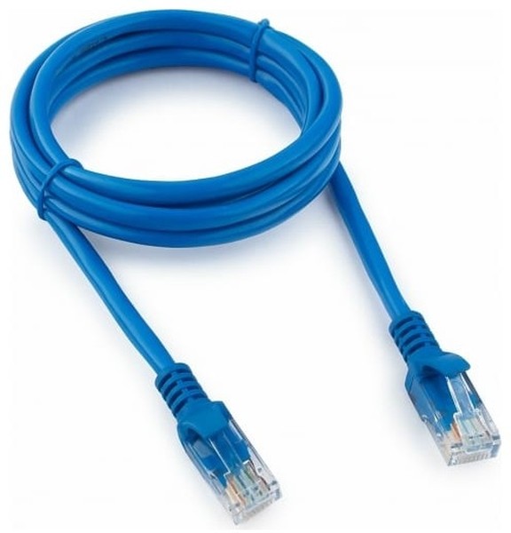 Патч-корд PP12-1.5M/B 1000G UTP 4 пары cat5E CCA molded 1.5м синий RJ-45 (m)-RJ-45 (m)