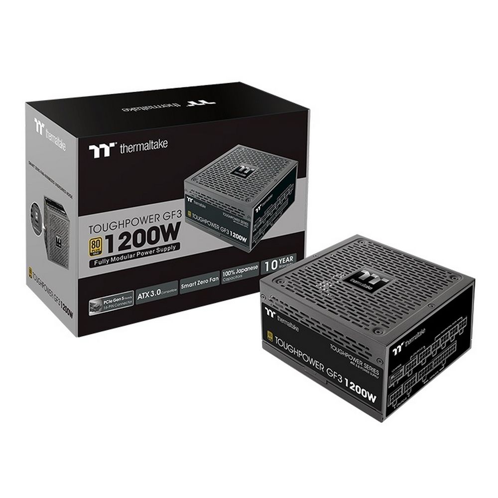 Блок питания Thermaltake ATX 1200W Toughpower GF3 80+ gold (24+4+4pin) APFC 140mm fan color LED 12xSATA Cab Manag RTL