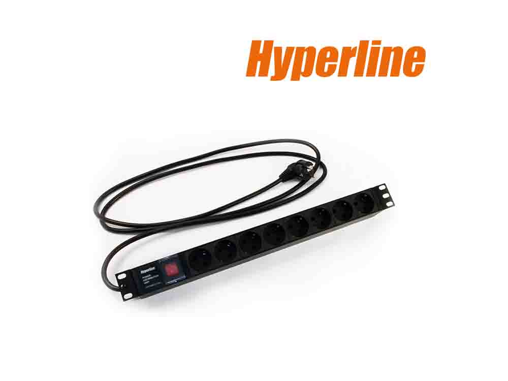 Блок PDU Hyperline SHE19-8SH-S-2.5EU