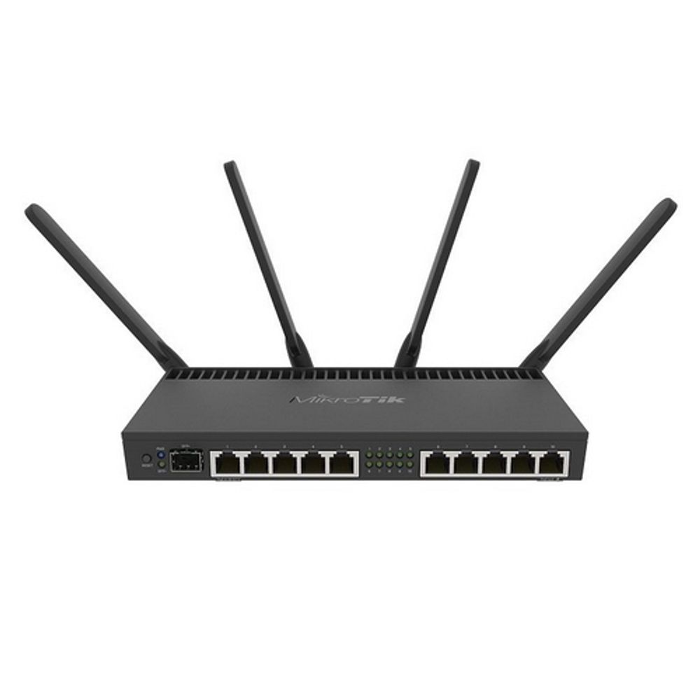 Роутер беспроводной MikroTik RB4011iGS+5HacQ2HnD-IN AC2000 10/100/1000BASE-TX/SFP+ черный