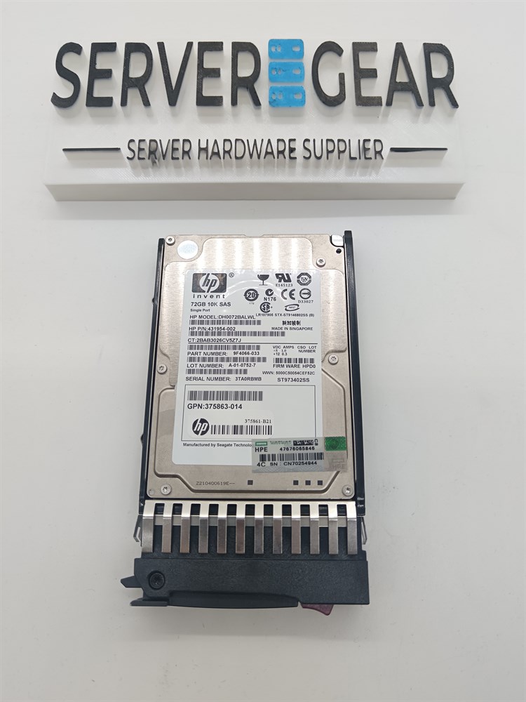 Жесткий диск 375861-B21 HP 72GB 10K rpm, SFF 2.5" Single-Port SAS hard drive