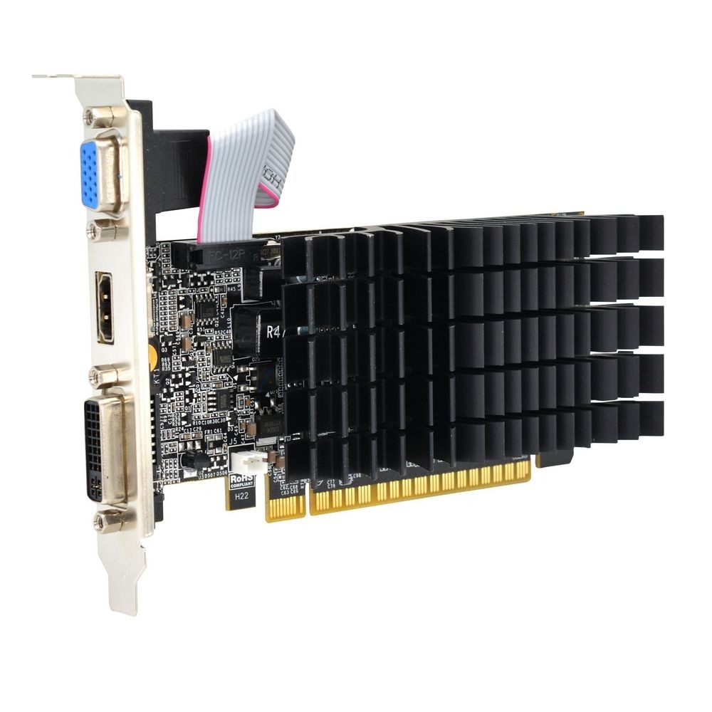 Видеокарта AFOX Geforce G210 LP 1GB, DDR2 64-bit, VGA/DVI/HDMI (AF210-1024D3L5) RTL