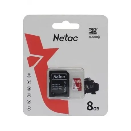 Карта памяти microSDHC 8GB Netac P500 ECO (NT02P500ECO-008G-R) (с SD адаптером) в Санкт-Петербурге