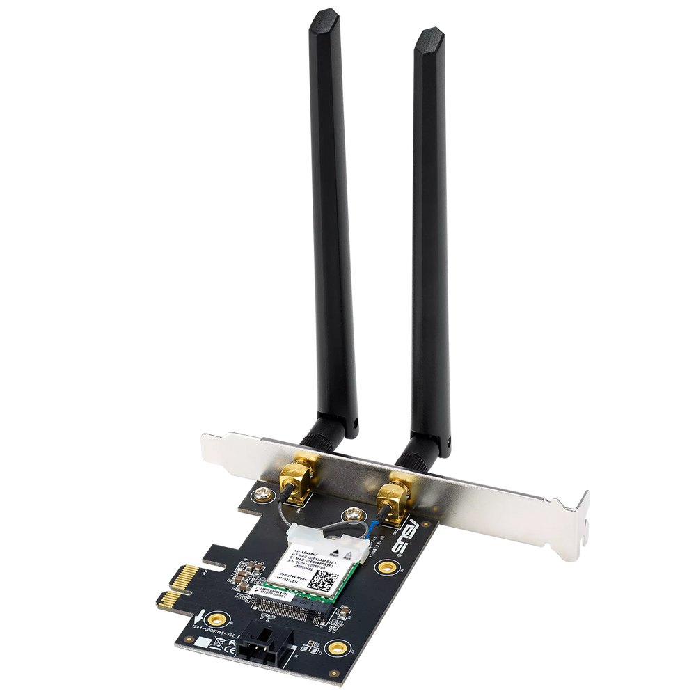 Сетевой адаптер ASUS PCE-BE6500 WiFi 7 Bluetooth 5.4 2882+2882+688Mbps 6GHz/5GHz/2.4GHz
