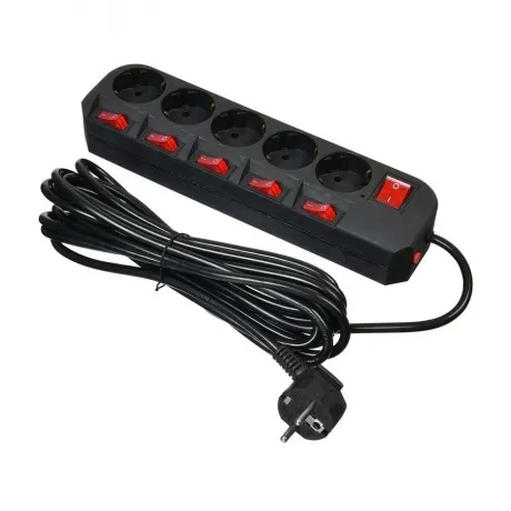 Сетевой фильтр Buro 500SH-5-SW-B 5м (5 розеток) черный в Санкт-Петербурге