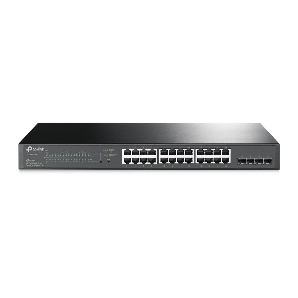 Коммутатор TP-Link TL-SG2428P 24G 4SFP+ 24PoE+ 250W управляемый