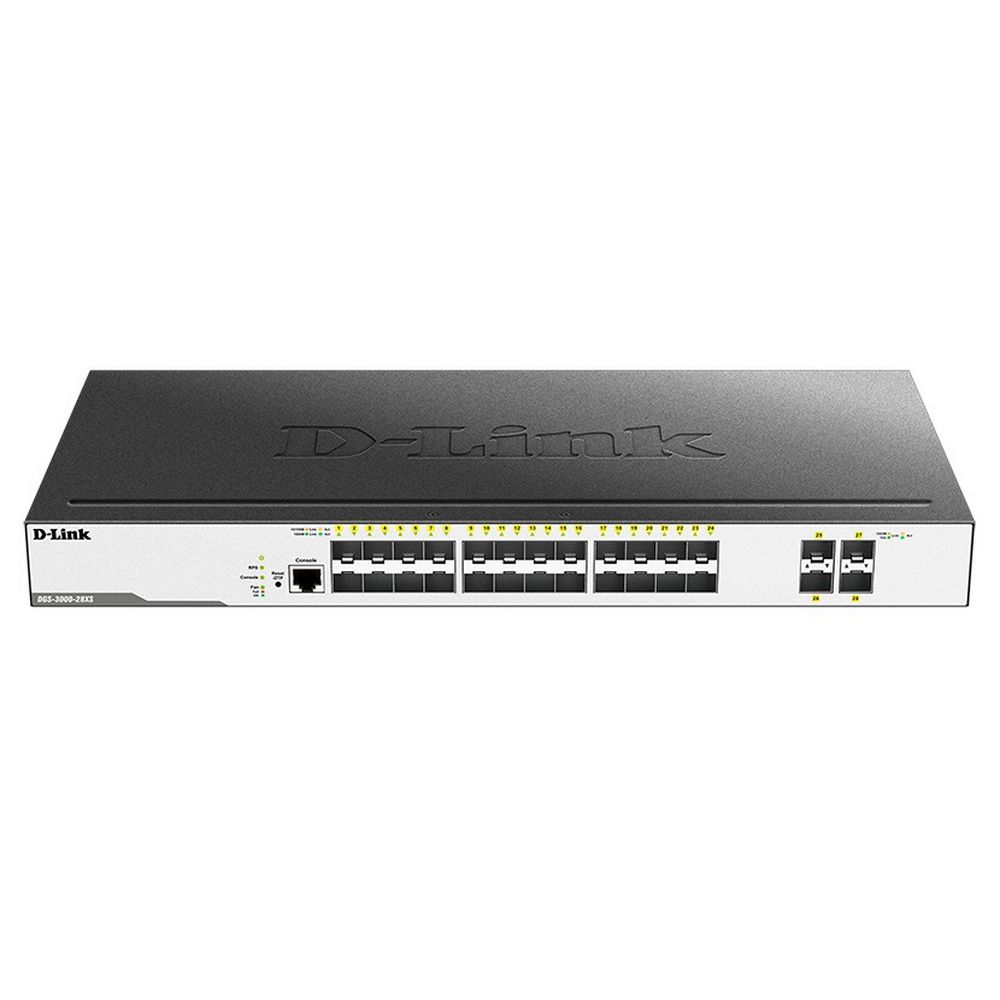 Коммутатор D-Link DGS-3000-28XS DGS-3000-28XS/B1A 24SFP 4SFP+ управляемый