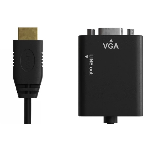 Exegate EX294720RUS Кабель-переходник HDMI-VGA ExeGate EX-HDMIM-VGAM-3.5JackS-3.0 (19M/15M+3.5mm Jack M, 3м) Преобразователь цифрового HDMI сигнала в VGA видео и стерео-аудио