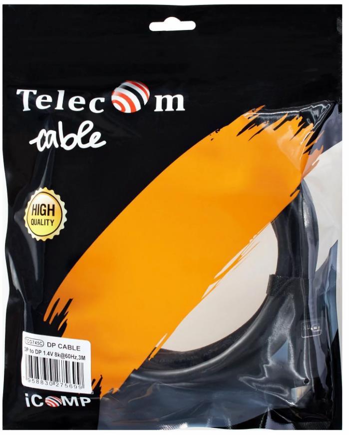 Telecom TCG745C-5M Кабель соединительный DP-DP 1.4V 8K@60Hz 5м , Econom