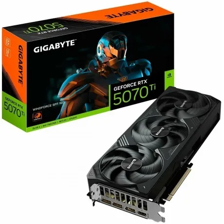 Видеокарта Gigabyte RTX5070Ti WINDFORCE SFF 16GB GDDR7 256bit 3xDP HDMI 3FAN RTL в Санкт-Петербурге