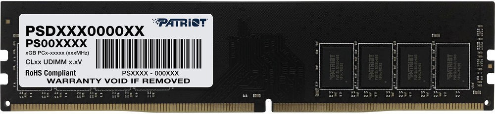 Память DDR4 16Gb 3200MHz Patriot PSD416G320081 RTL PC4-25600 CL22 DIMM 288-pin 1.2В single rank
