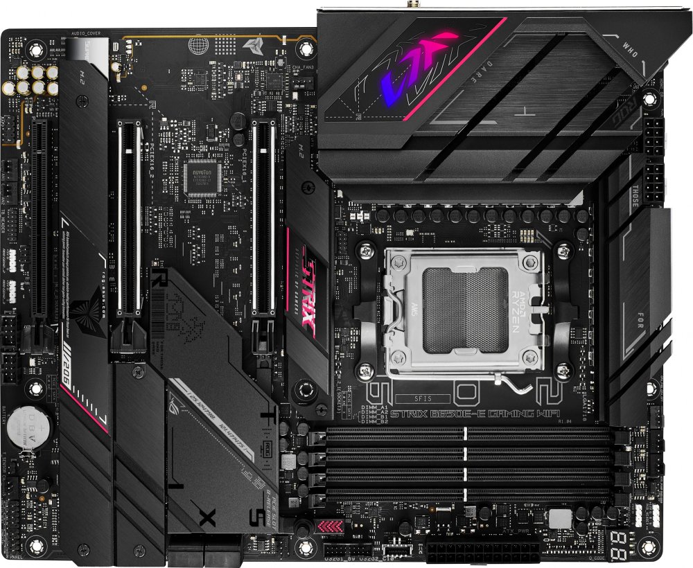 Материнская плата ASUS ROG STRIX B650E-E GAMING WIFI, Socket AM5, B650, 4*DDR5, HDMI+DP, 4xSATA3 + RAID, M2, Audio, Gb LAN, USB 3.2, USB 2.0, ATX; 90MB1BB0-M0EAY0 (ROG STRIX B650E-E GAMING WIFI)