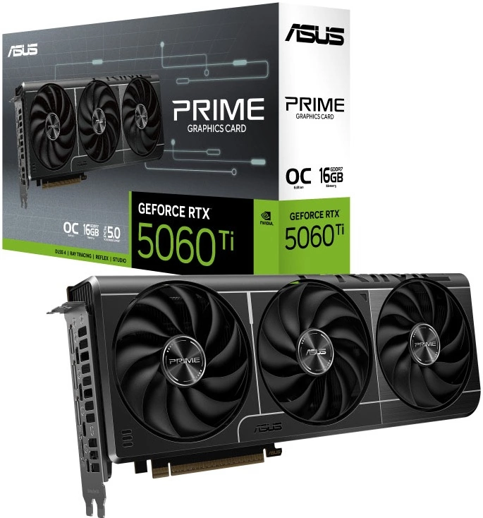 Видеокарта Asus GeForce RTX 5060 Ti 16Gb PRIME-RTX5060TI-O16G (90YV0MH2-M0NA00)