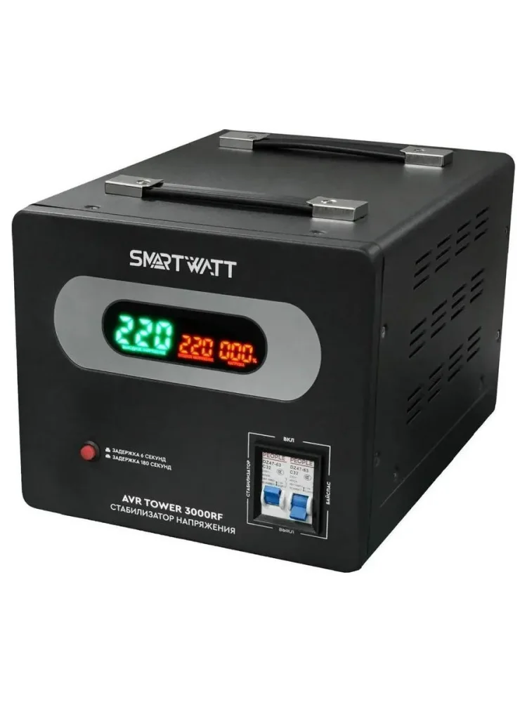 Стабилизатор напряжения Smartwatt AVR Tower 3000RF 3000ВА черный в Санкт-Петербурге