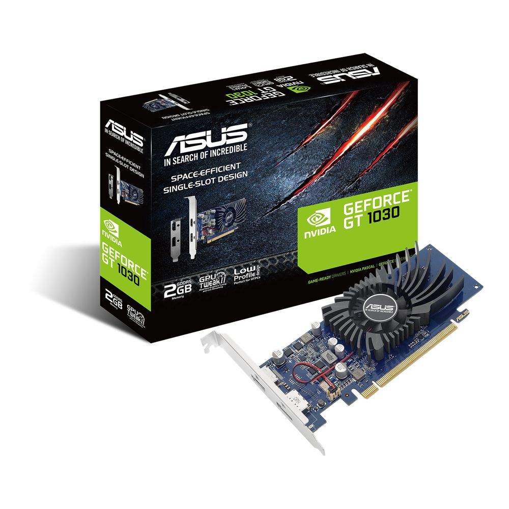 Видеокарта Asus PCI-E GT1030-2G-BRK nVidia GeForce GT 1030 2048Mb 64bit GDDR5 1228/6008/HDMIx1/DPx1/HDCP Ret low profile