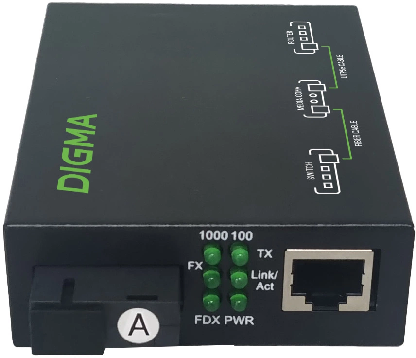Медиаконвертер Digma DMC-1G35-20A