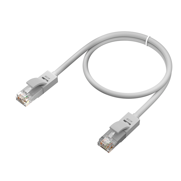 GCR Патч-корд прямой 1.0m UTP кат.5e, серый, 24 AWG, литой, ethernet high speed 1 Гбит/с, RJ45, T568B (GCR-LNC03-1.0m)