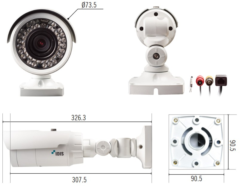 IDIS DC-T1833WHR | Цилиндрическая IP-видеокамера 8Мп