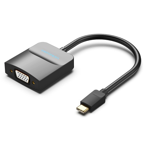 Мультимедиа конвертер Vention USB Type C M/VGA 15F, Черный Vention USB Type C M / VGA 15F (TDDBB)