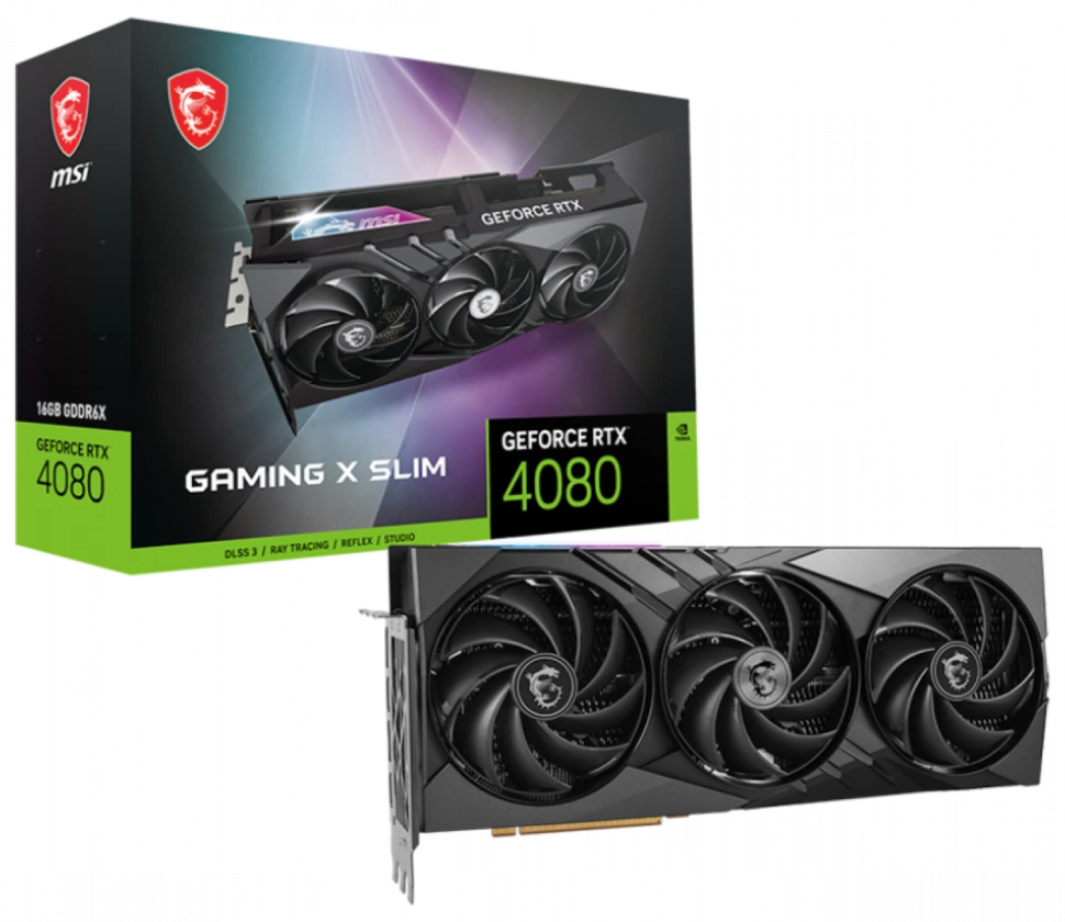 Видеокарта MSI 16Gb DDR6X (RTX 4080 16GB GAMING X SLIM)