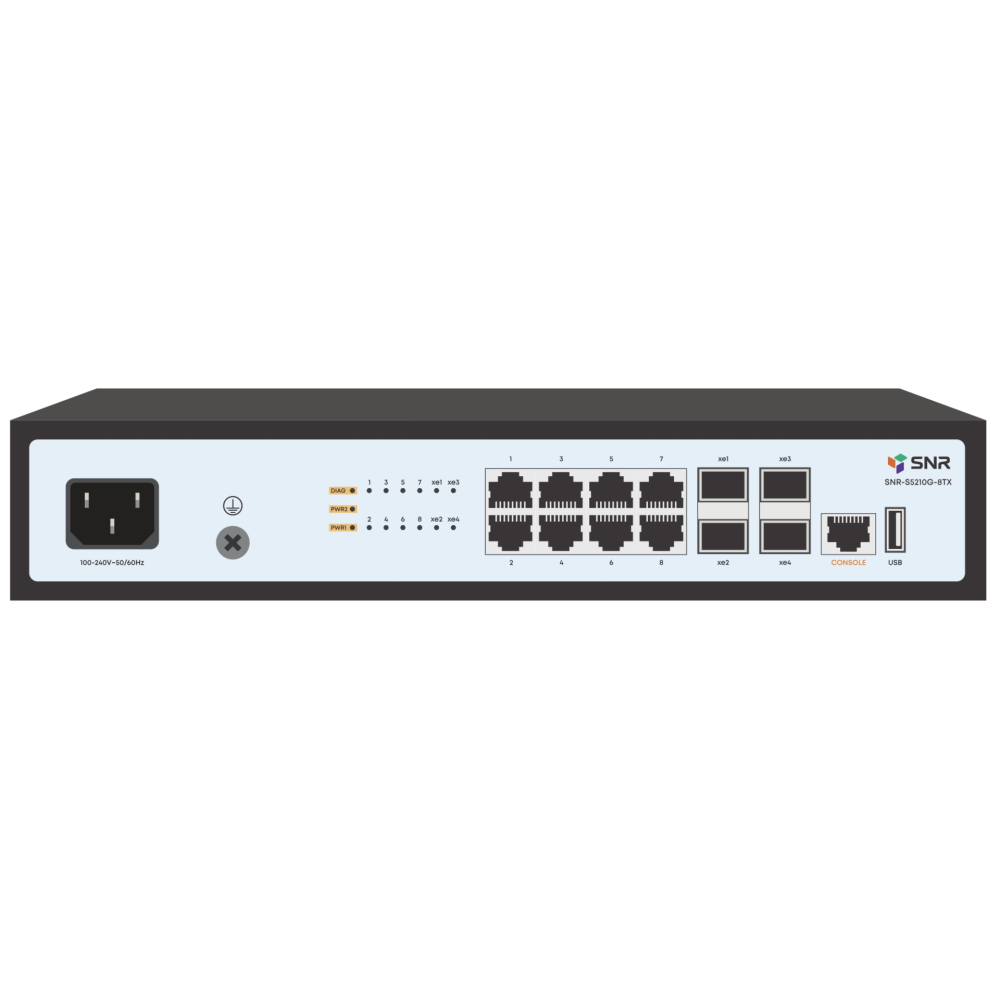 Управляемый коммутатор уровня 2+ SNR-S5210G-8TX