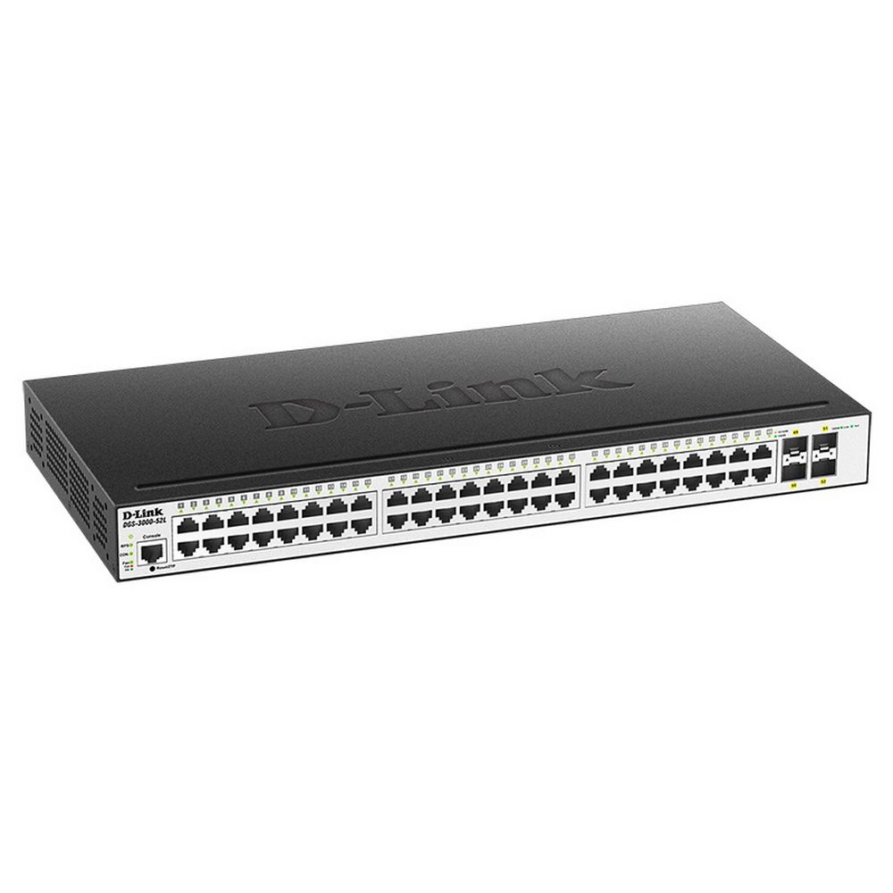 Коммутатор D-Link DGS-3000-52L/B1A 48G 4SFP управляемый