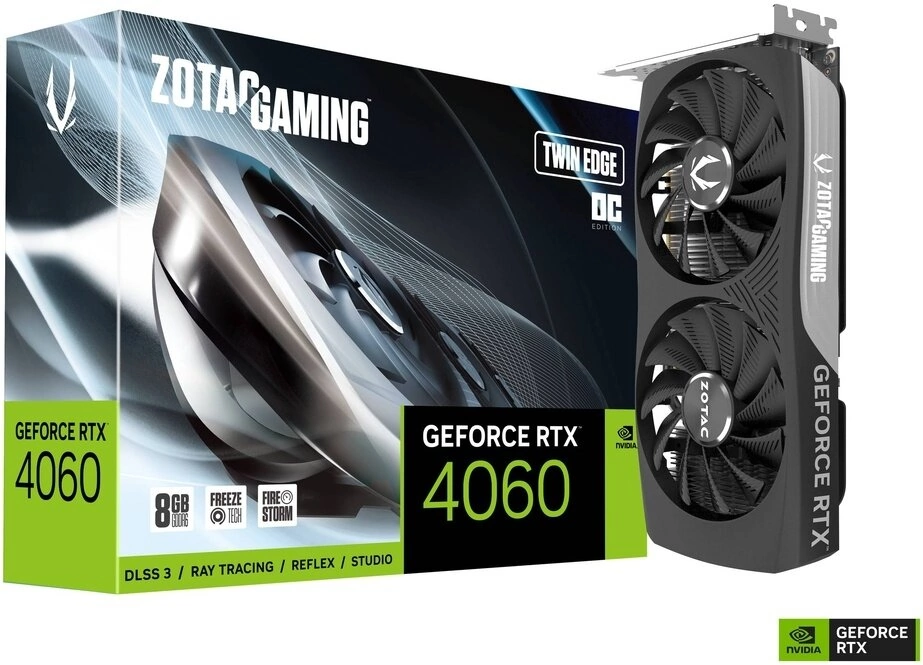 Видеокарта Zotac nVidia GeForce RTX 4060 Twin Edge 8Gb (ZT-D40600E-10M)