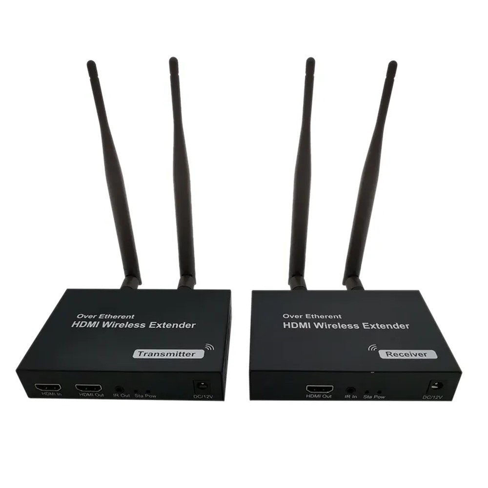 ORIENT VE057, WiFi HDMI Extender (Tx+Rx), HDMI беспроводной удлинитель до 200 м, HDMI 1.3, 1080p@60Hz, HDCP1.2, передача ИК сигнала управления (датчики в комплекте), (31367)