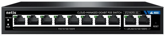 Коммутатор Netis ST210GPD-2G (L2) 10x1Гбит/с 8PoE 117W настраиваемый