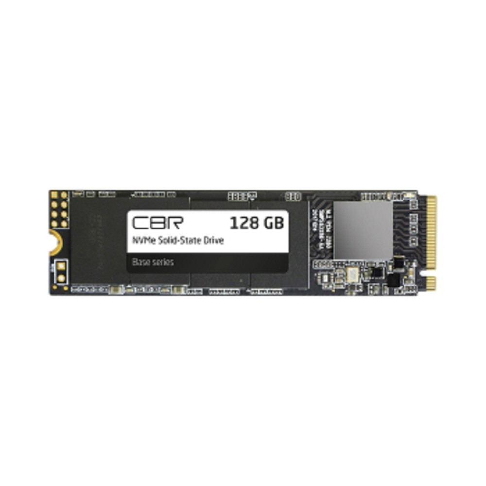 CBR SSD-128GB-M.2-BS24b, Внутренний SSD-накопитель, серия "Base", 128 GB, M.2 2280, PCIe 3.0 x4, NVMe 1.3, 3D TLC NAND, R/W speed up to 1700/1400 MB/s, TBW (TB) 120, OEM
