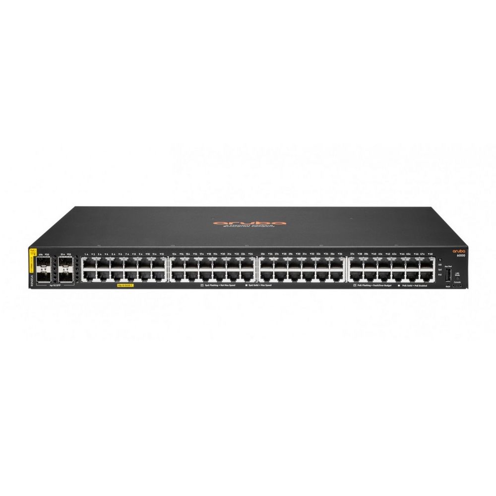 R8N85A HPE Коммутатор Aruba 6000 Managed L2 48G Class4 PoE 370W 4SFP