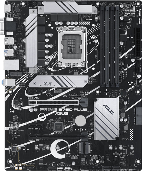 Материнская плата ASUS PRIME B760-PLUS, LGA1700, B760, 4*DDR5, HDMI+DP+VGA, 4xSATA3 + RAID, M2, Audio, Gb LAN, USB 3.2, USB 2.0, ATX; 90MB1EF0-M0EAY0 (PRIME B760-PLUS)