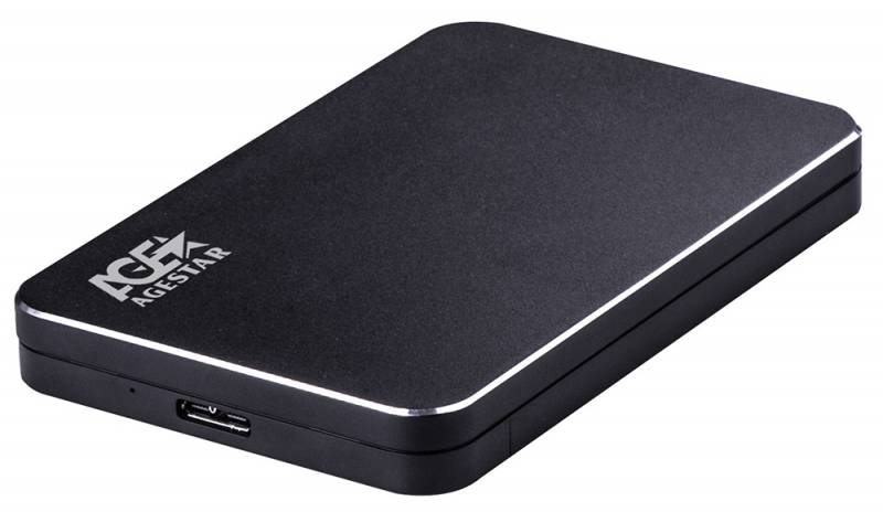 Внешний корпус для HDD AgeStar 3UB2A18 SATA алюминий черный 2.5"