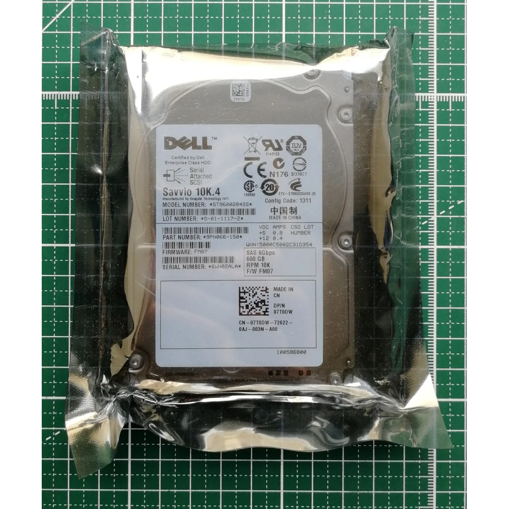Жесткий диск Seagate ST9600204SS Dell 07T0DW 600 ГБ 6G 10K SAS 2.5'